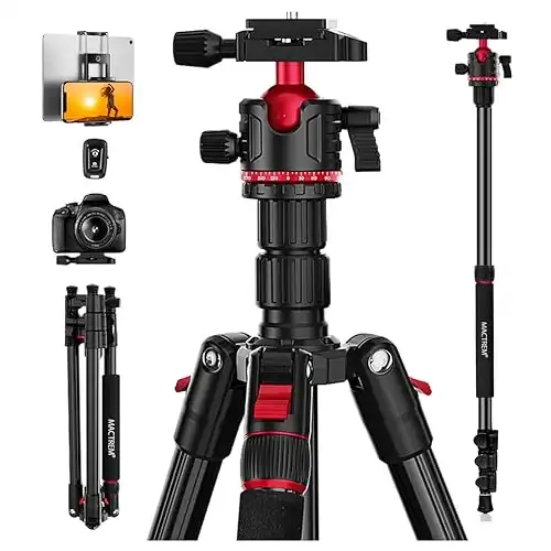 MACTREM Camera Tripod, 74 inch