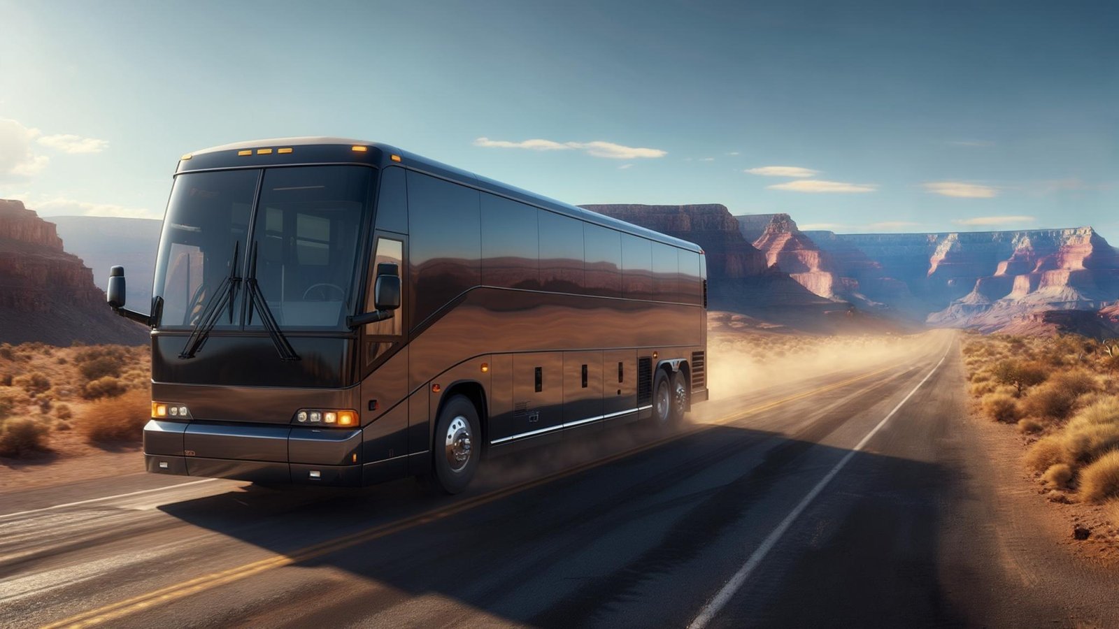Travelling from Las Vegas to the Grand Canyon in a bus