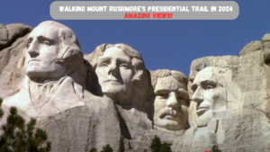 The iconic faces of four American presidents—George Washington, Thomas Jefferson, Theodore Roosevelt, and Abraham Lincoln—carved with incredible precision into the granite cliffs of South Dakota’s Black Hills.